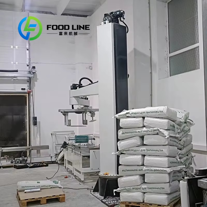 Machine de palettisation robotisée pour sacs de ciment, cartons, barils, seaux de 10 kg, 15 kg, 20 k