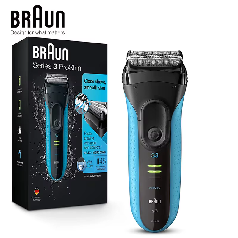 Braun série 3 Proskin rasoir électrique 3040s rasage humide et sec coupe de cheveux confort de la pe