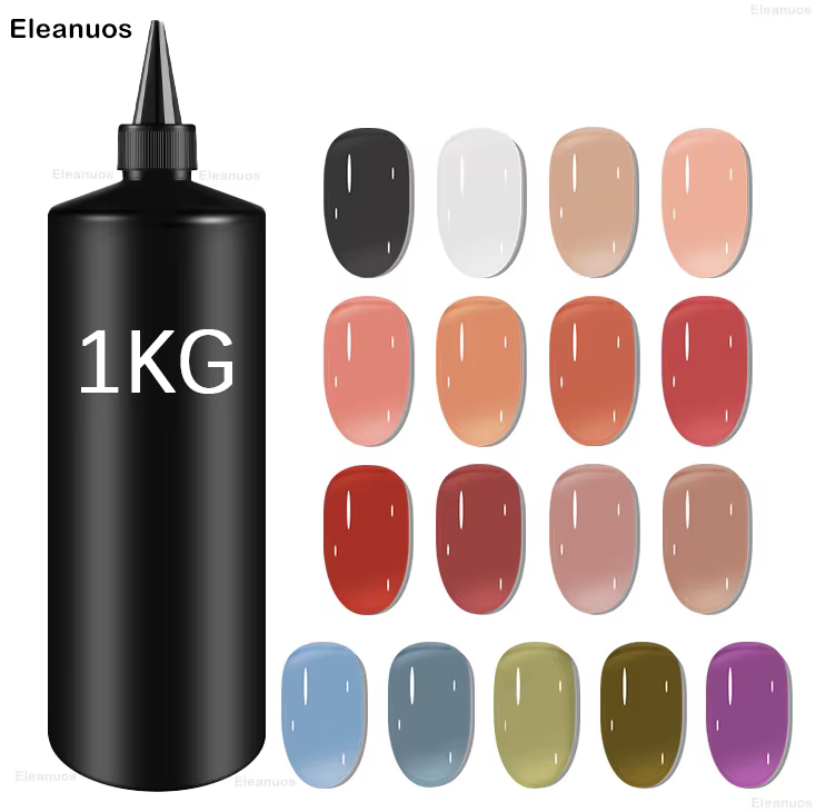 Eleanuos vente en gros 1 kg sans lingette couche de finition Super qualité tremper UV LED Base en ca