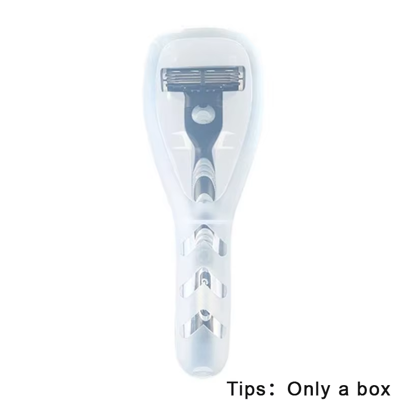 Boîte de rangement pour rasoir Portable pour hommes, 1 pièce, support en plastique Transparent, étui