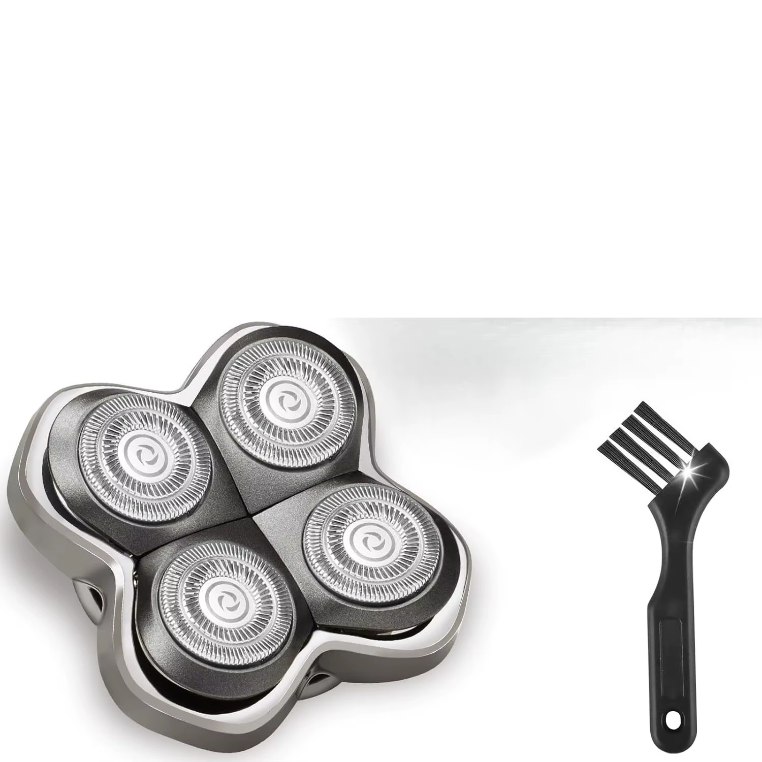 Lames de rasoir de rechange, 4 têtes de coupe flottantes avec brosse de nettoyage, compatibles avec