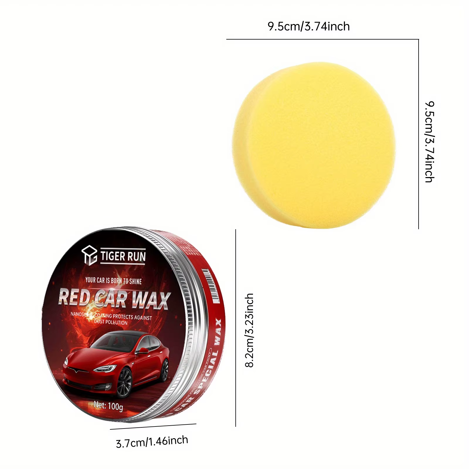 Cire pour voiture rouge TIGER RUN, revêtement nano spécial pour la réparation des rayures sur la pei
