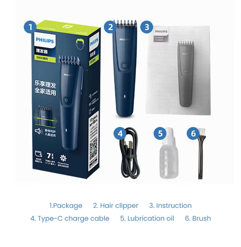 Philips tondeuse à cheveux HC3688 tête de coupe de cheveux électrique lavable tondeuses à cheveux él