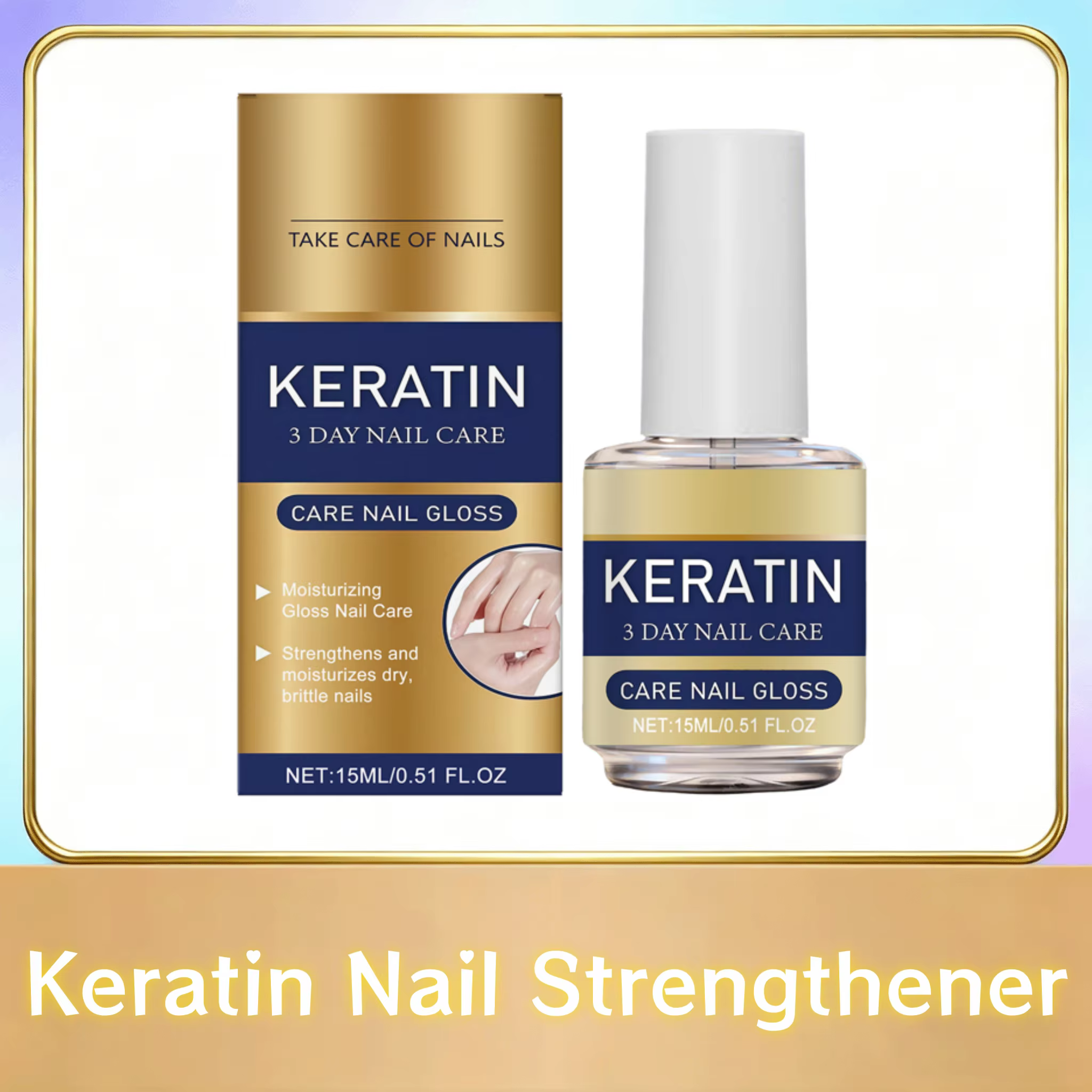 Huile Fortifiante pour Ongles à la Kératine – Réparation Végétale, Prévient la Casse, Nourrit en Pro