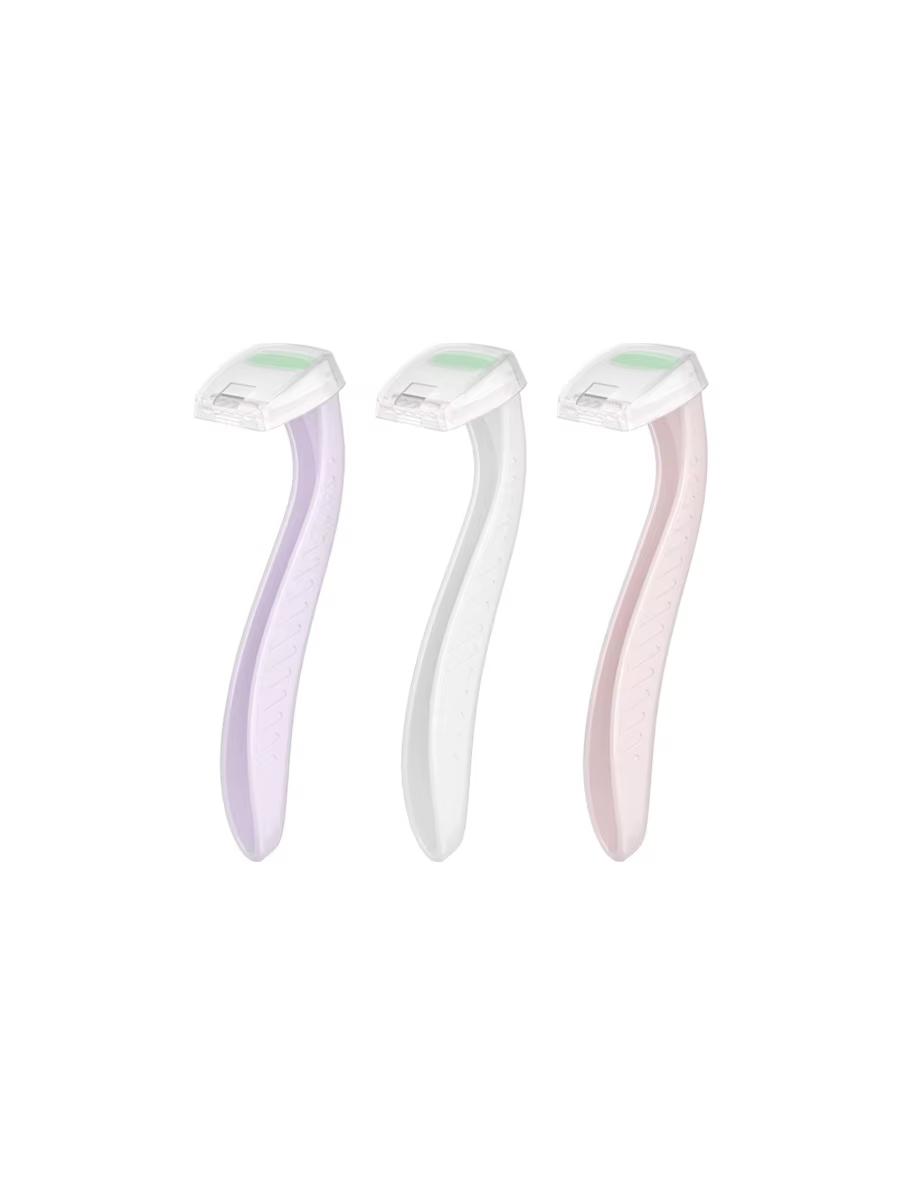 Mini Rasoir Portable Épilateur 3 Couleurs Sûr et Doux pour Zone Bikini, Rasoir Intime, Rasoir Pubien