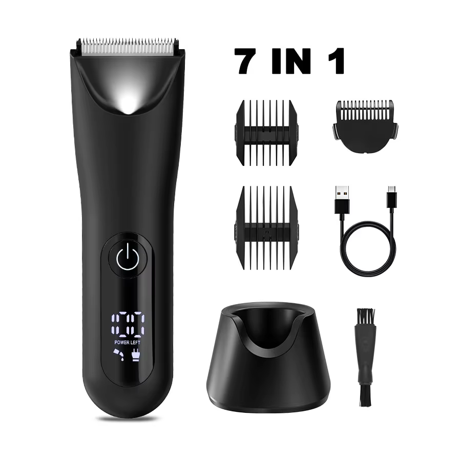 The Ballber Pro Tondeuse électrique pour hommes et corps d'aine - Kit de toilettage pour hommes pour
