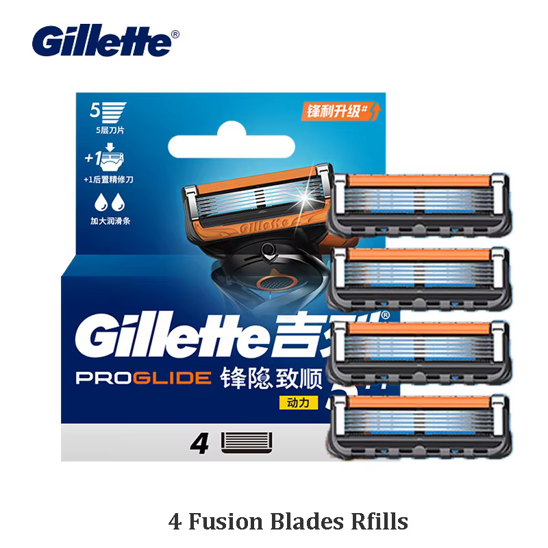 Gillette-Rasoir professionnel professionnel pour hommes, 5 couches de lame, rasoir fermé avec tondeu