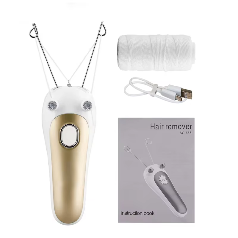 Épilateur électrique à fil pour femmes, épilateur indolore pour le visage et le corps, fil de coton 