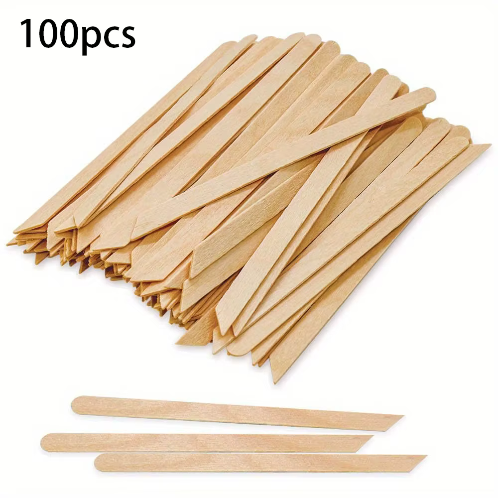 Bâtons applicateurs de cire en bois de précision, traitement de la peau lisse, pointe pointue et inc