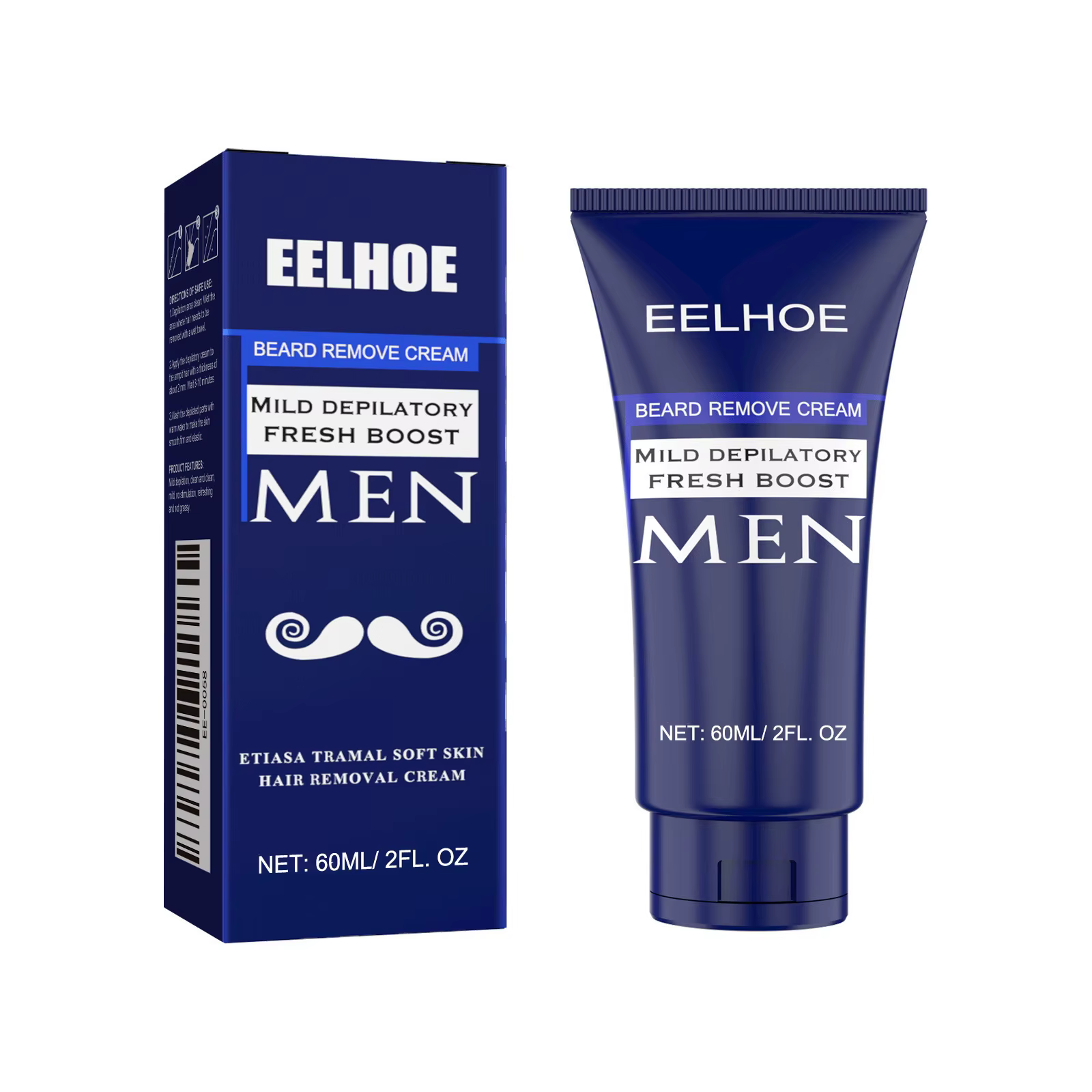Crème dépilatoire EELHOE pour hommes, corps et visage, adoucit les poils, soin de la peau, sans irri