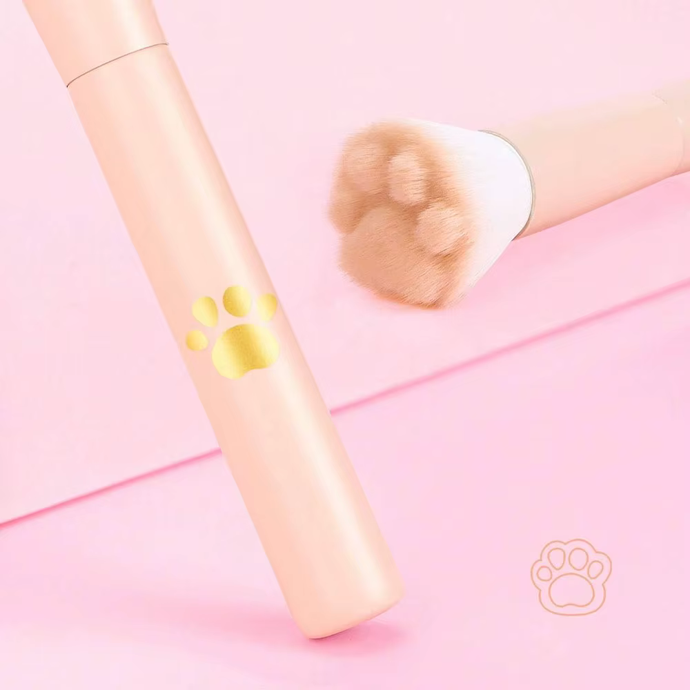 Nouveau pinceau à Blush patte de chat avec boîte de rangement, outil de maquillage professionnel ada