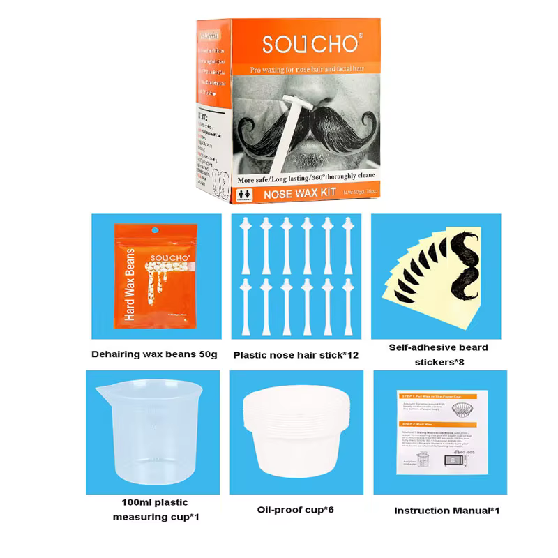 Kit de cire d'épilation indolore pour le nez, beauté à domicile, épilateur d'oreille, outils de cira