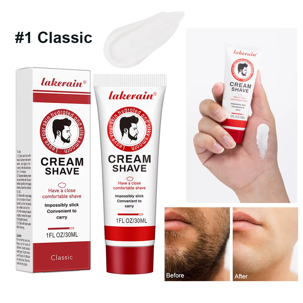30g crème de rasage hydratante pour hommes barbe douce réduire la friction crème de rasage confortab