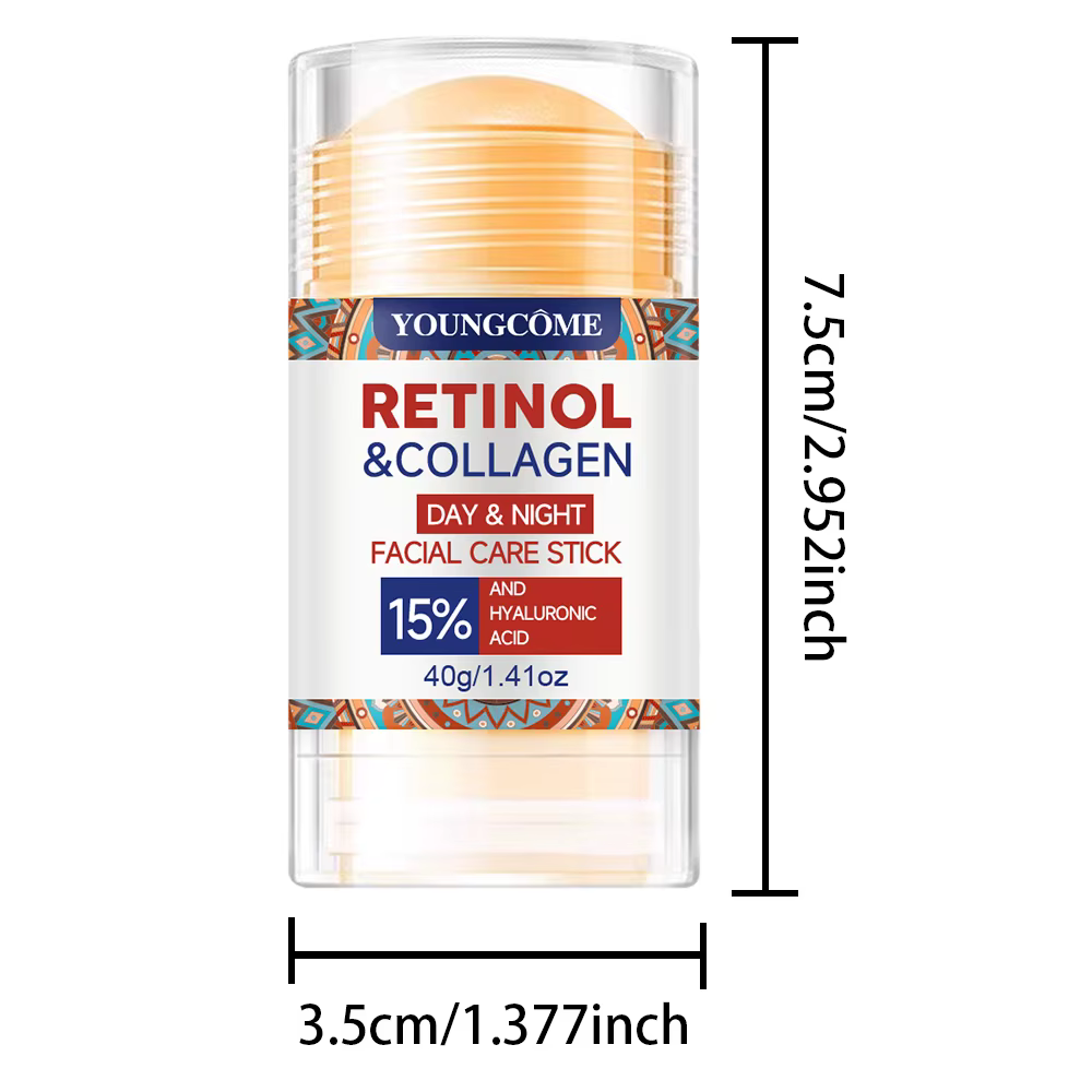 Stick de soin du visage jour et nuit au rétinol et au collagène, crème hydratante, hydratation inten