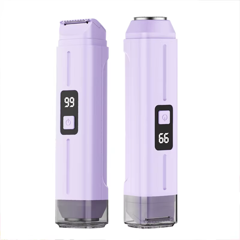 Rasoir électrique 2 en 1 pour femmes, double tête, sans douleur, pour le corps, rechargeable, pour l