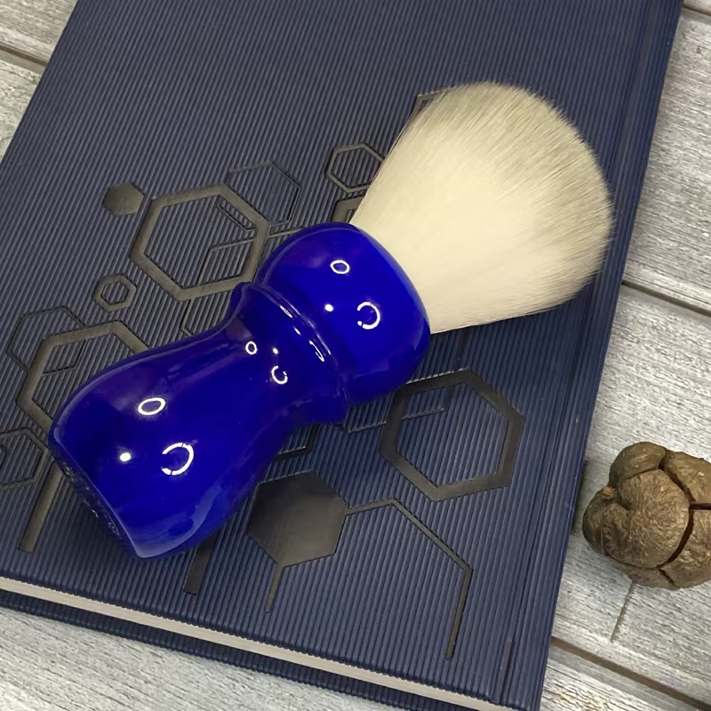 Yaqi – brosse à barbe pour hommes, manche bleu ciel arctique, 24mm