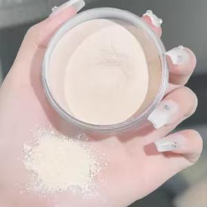 Poudre de maquillage transparente blanche, légère, longue durée, contrôle de l'huile, couverture, fa