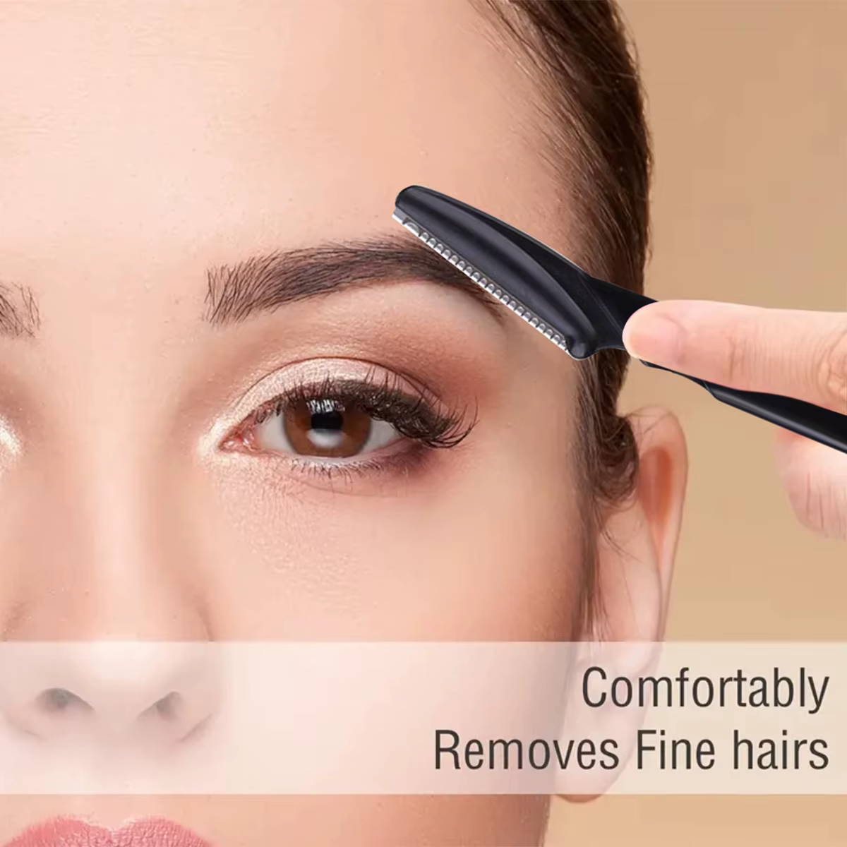30 pièces/bouteille rasoirs à sourcils avec conteneur tondeuse à sourcils pour le visage dans étui é