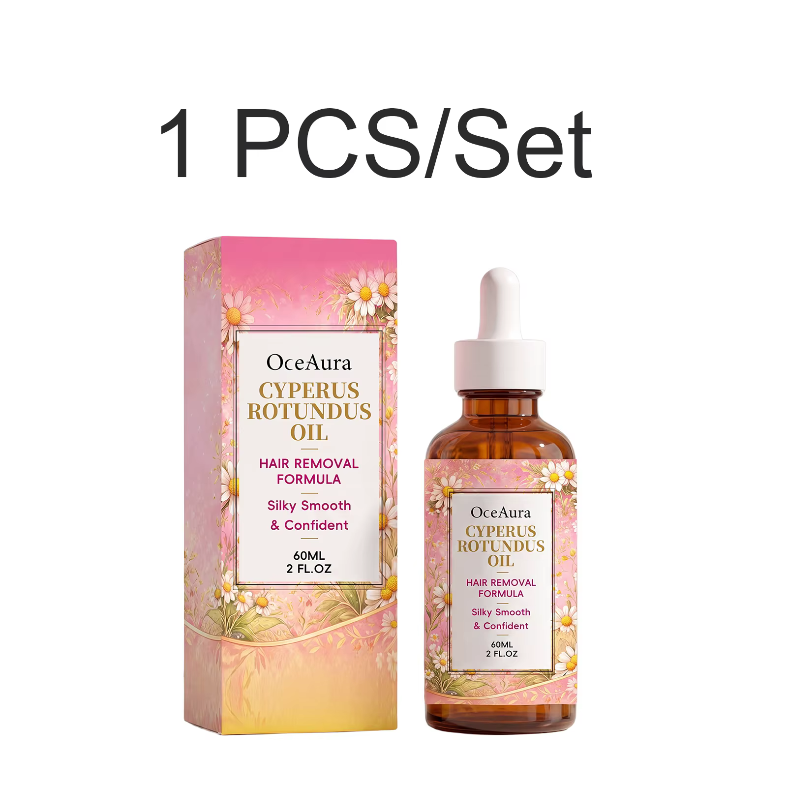 Huile de Cyperus Rotundus OceAura pour l'épilation, huile minimisant les irritations après-rasage, s