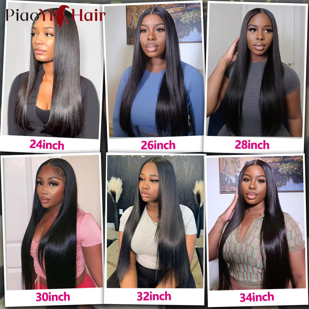 Mèches indiennes naturelles lisses, 26 28 30 pouces, cheveux bruts longs et épais, pour femmes, 40 3