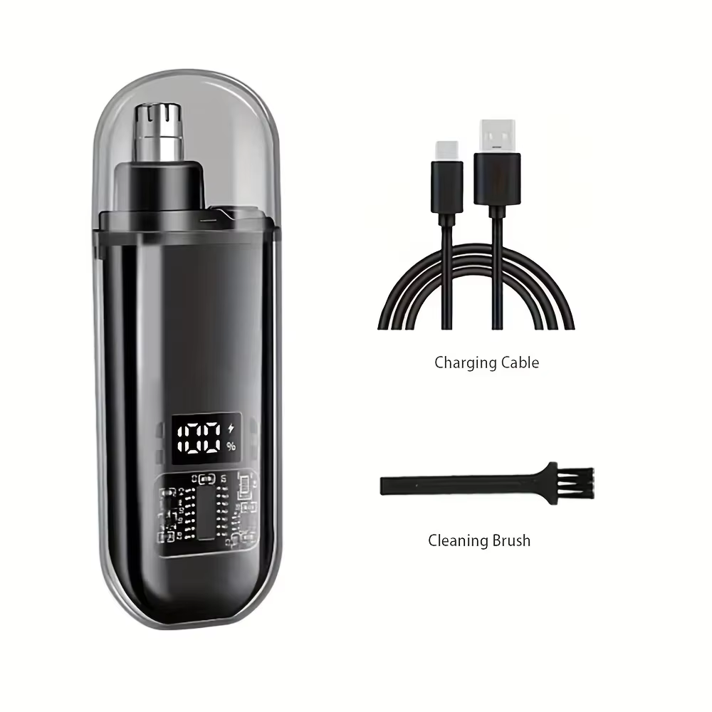 Convient aux hommes, tondeuse à cheveux électrique portable pour le nez et les oreilles avec chargem