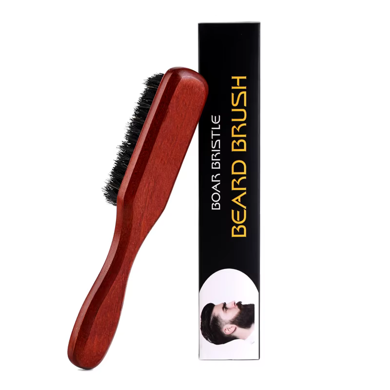 Matériau des poils de sanglier, brosse à barbe en hêtre, outils professionnels de rasage, réduit les