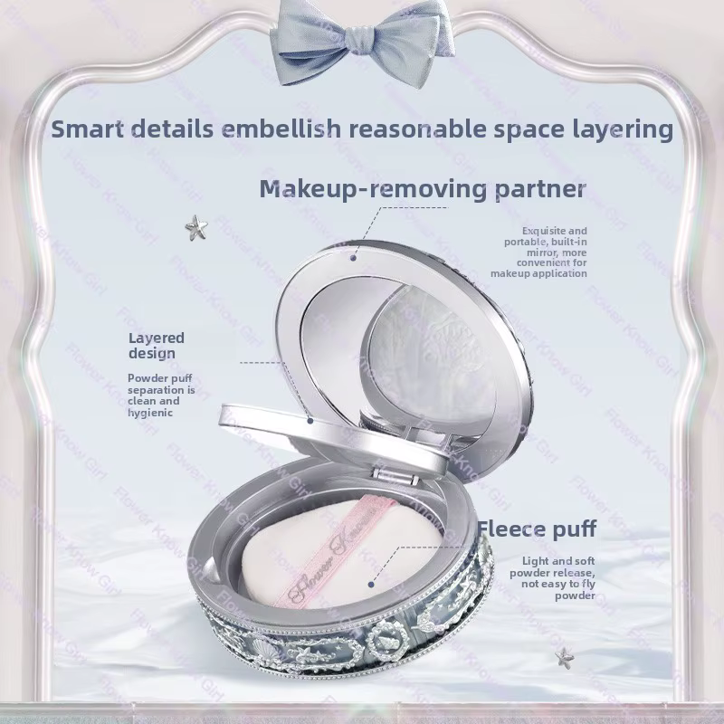 Fleur sait coquille perle Collection poudre cuite couleur mixte miel poudre clair mat maquillage rég