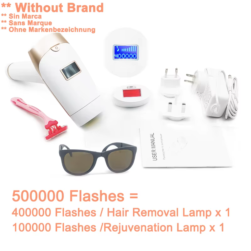 Lescolton – Épilateur IPL laser avec affichage LCD, épilation à 1300000 impulsions, machine transpar