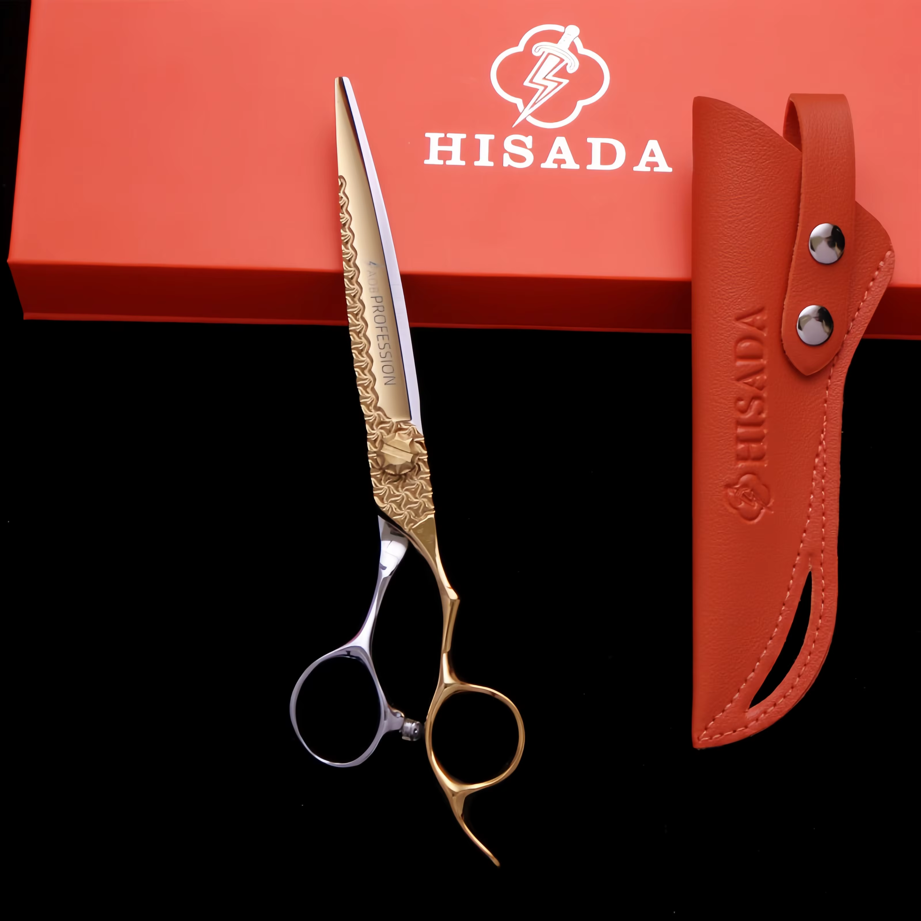 HISADA ciseaux de coiffeur professionnels 7.0 pouces machine de coupe de cheveux VG10 matériel cisea