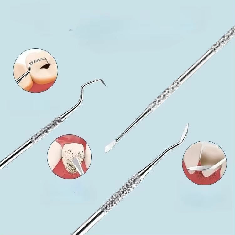3/4/5/6/7 pièces outils de dentiste professionnel en acier inoxydable dissolvant de tartre cure-dent