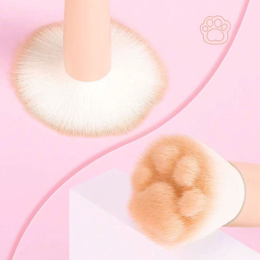 Nouveau pinceau à Blush patte de chat avec boîte de rangement, outil de maquillage professionnel ada