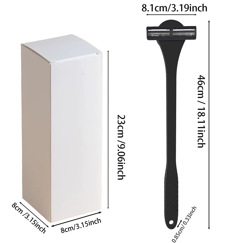 Rasoir à dos en Silicone 2 en 1 pour hommes, épurateur avec trois couches pour une épilation efficac