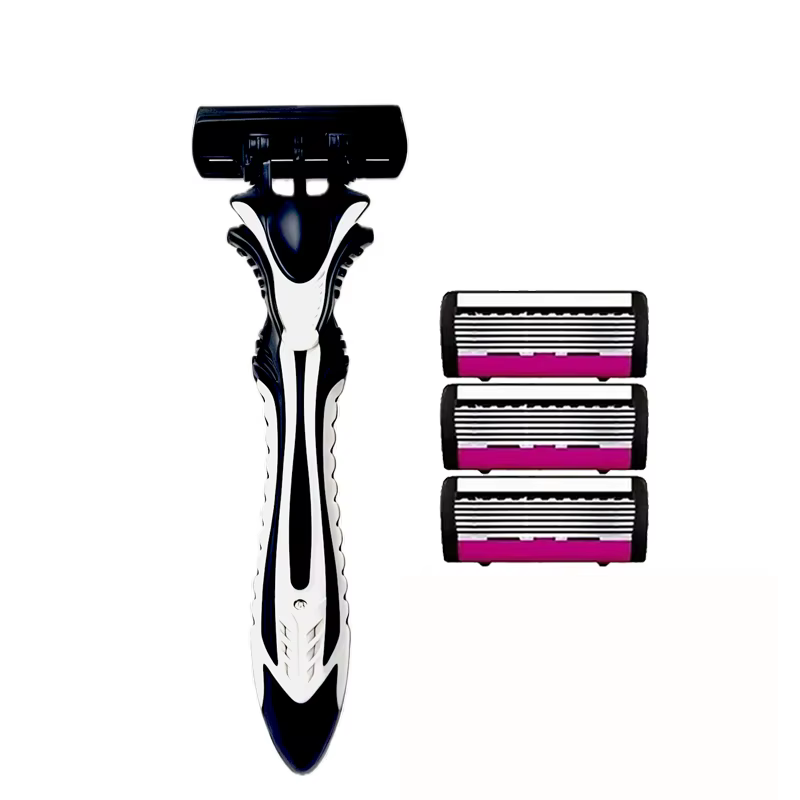 Rasoir manuel à 6 couches pour hommes, rasoir classique, ensemble de rasage, lames remplaçables en a