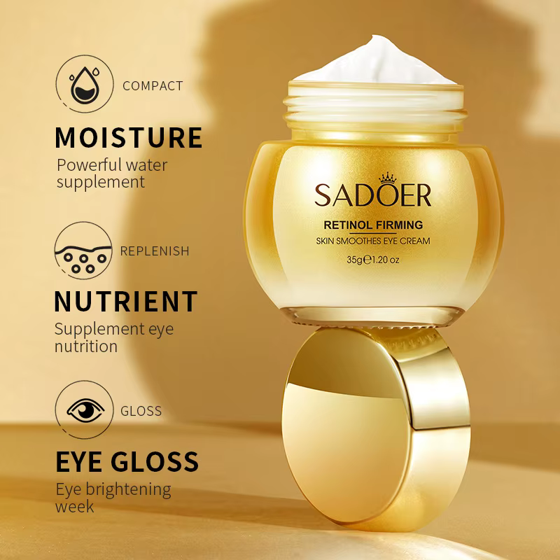 Crème pour les yeux raffermissante au rétinol SADOER, hydrate et lisse la peau des yeux, anti-âge, a