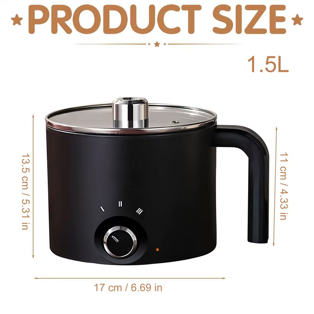 Pot à cire électrique en acier inoxydable de 1,5 L, grand format, antiadhésif, pour la fabrication d