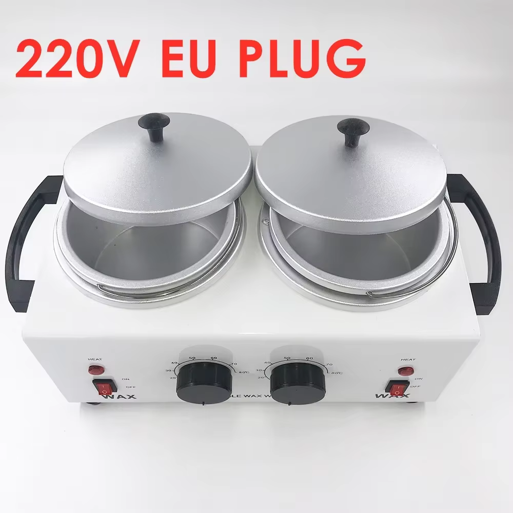 Chauffe-cire double pour épilation, machine à cire de paraffine, appareil SPA pour mains et pieds, o