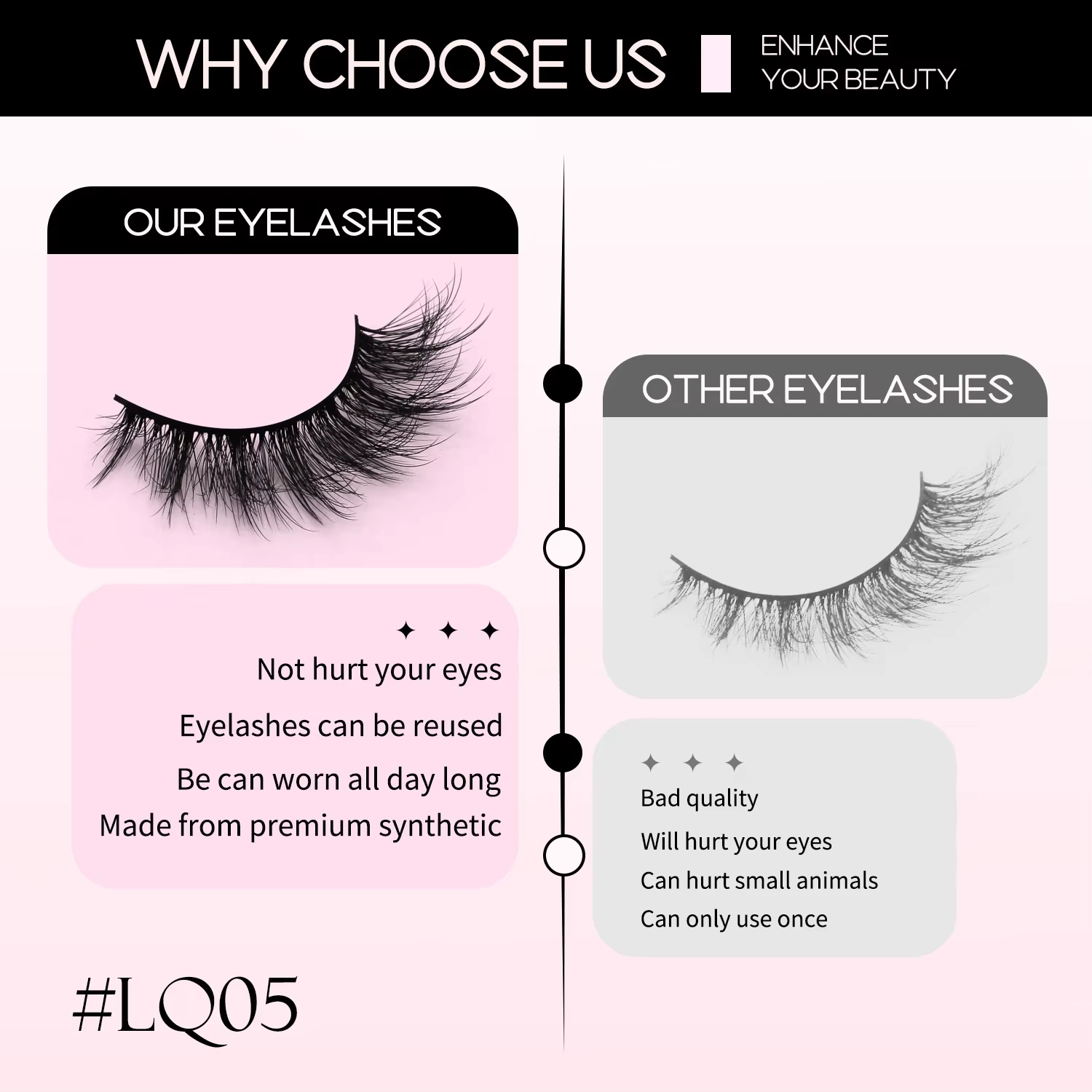 Veltrinay faux cils 3D Manga cils moelleux Volume croisé conception plume lumière Extensions de cils