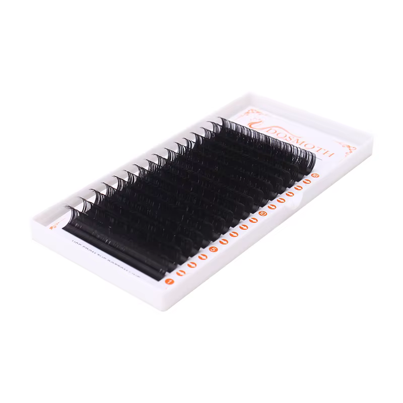 7 plateaux 16 rangées/étui extensions de cils de vison individuelles supples Extension de faux cils