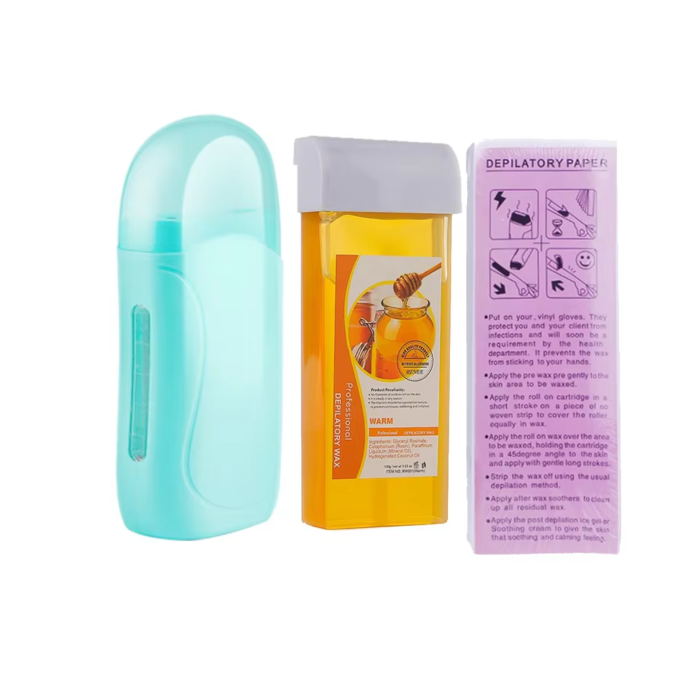 Kit d'épilation à la cire pour le visage et le corps, kit d'avertissement dépilatoire à rouleaux, ch
