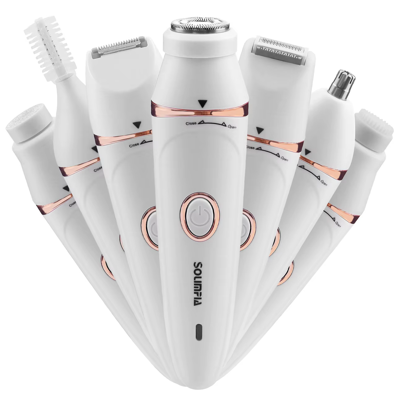 Solimpia 7 en 1 épilation du corps épilateur électrique aisselles cheveux Bikini cheveux jambe cheve