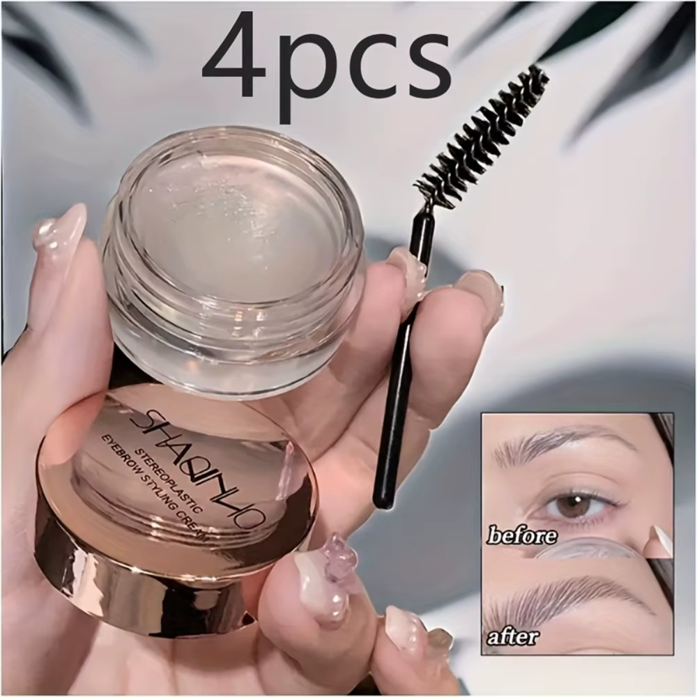 Crème coiffante pour sourcils, Texture Gel, longue durée, imperméable, 3D, cire coiffante, peluches 