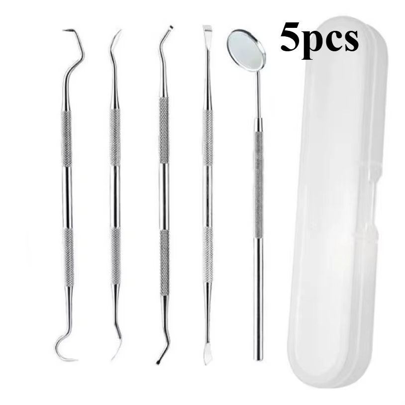 3/4/5/6/7 pièces outils de dentiste professionnel en acier inoxydable dissolvant de tartre cure-dent