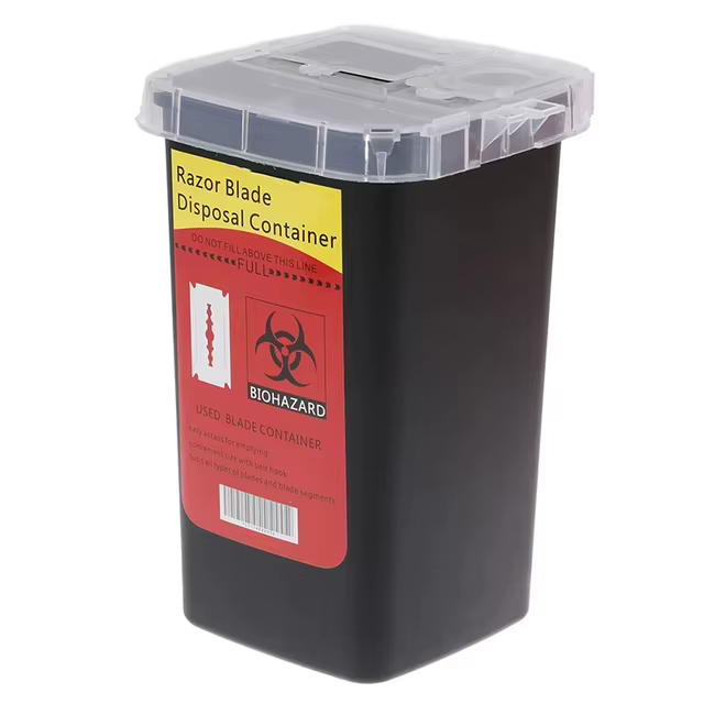 Boîte distributrice de lames de rasoir, mallette d'élimination des lames de rasoir, conteneur de ban