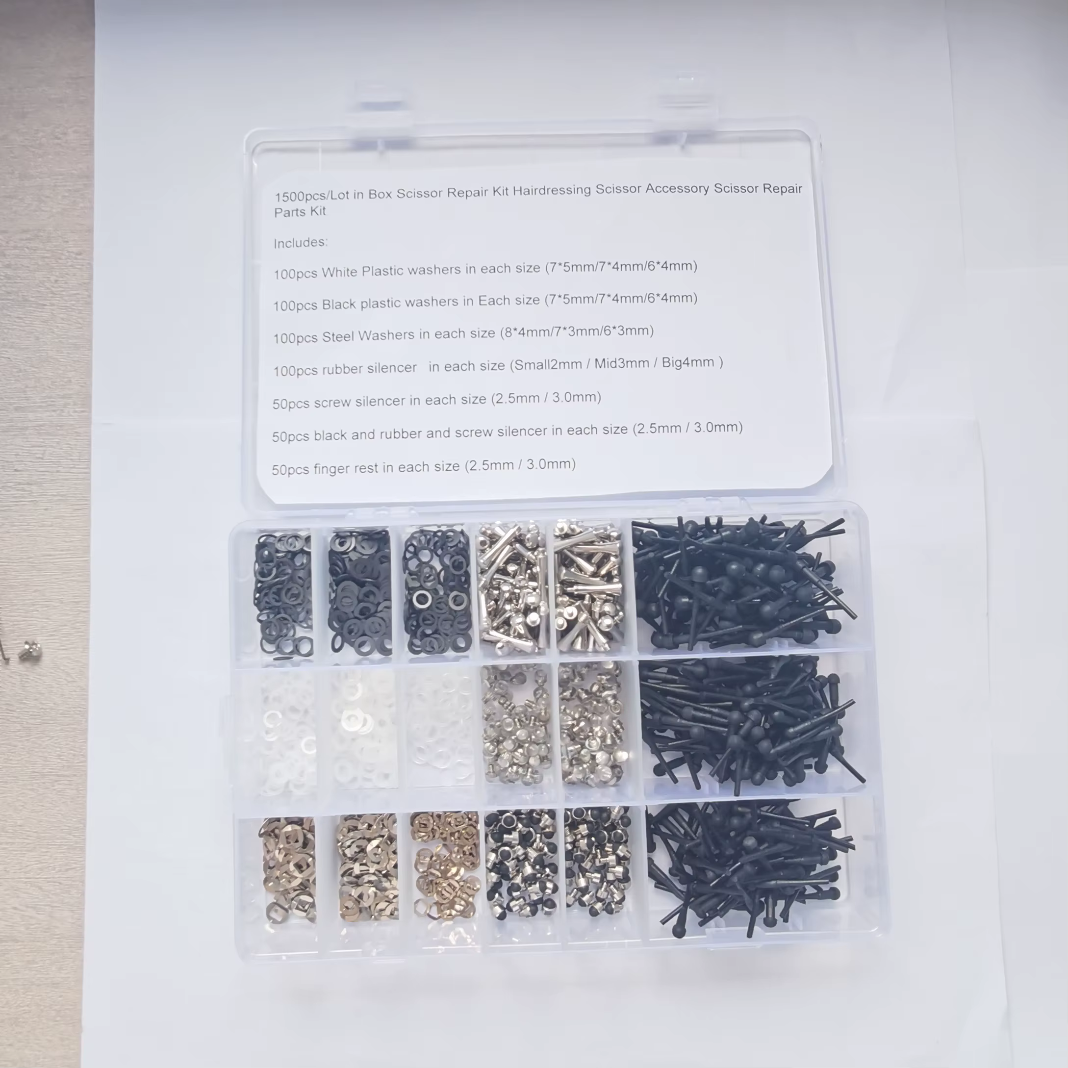 Pièces de ciseaux à cheveux, kits de réparation de ciseaux, accessoires comprenant des pare-chocs/re