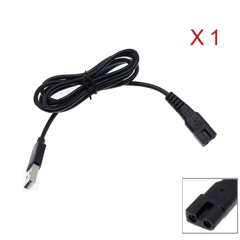 Câble de chargement USB universel pour tondeuse à cheveux électrique, 5 pièces, câble USB 3.7V-5V