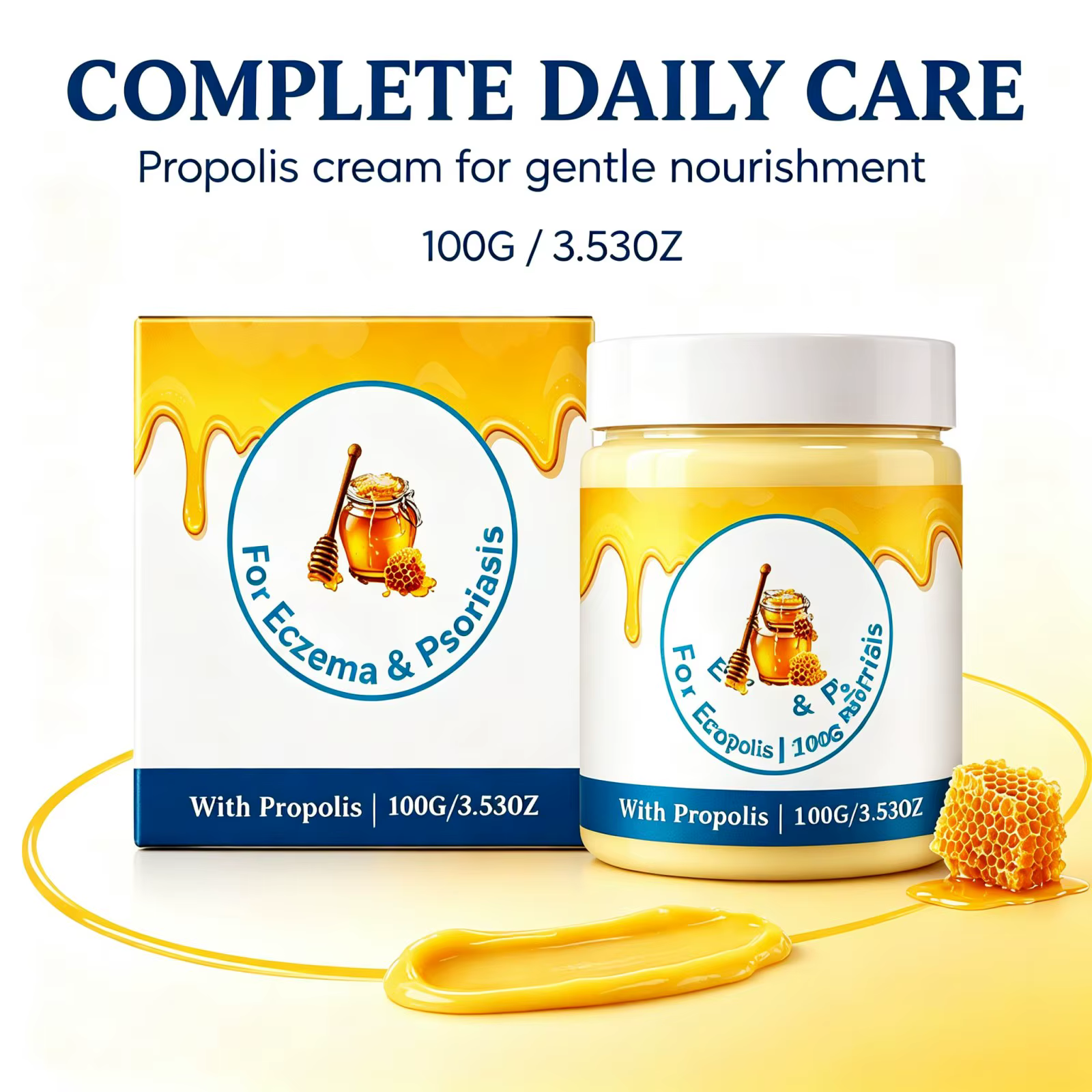 Gel hydratant pour barbe, après-rasage, 100g, propolis, apaise la peau sèche, usage quotidien en sal