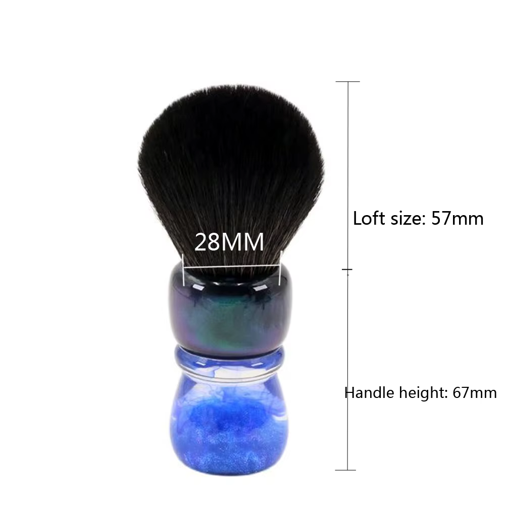 YAQI OCEAN-Poils synthétiques avec manche en résine, 28mm, brosse de rasage pour hommes
