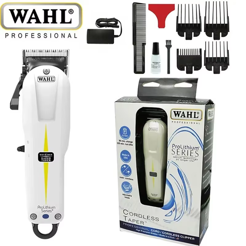 Tondeuse à cheveux professionnelle Wahl avec base de charge pour barbiers, série 5 étoiles, tondeuse