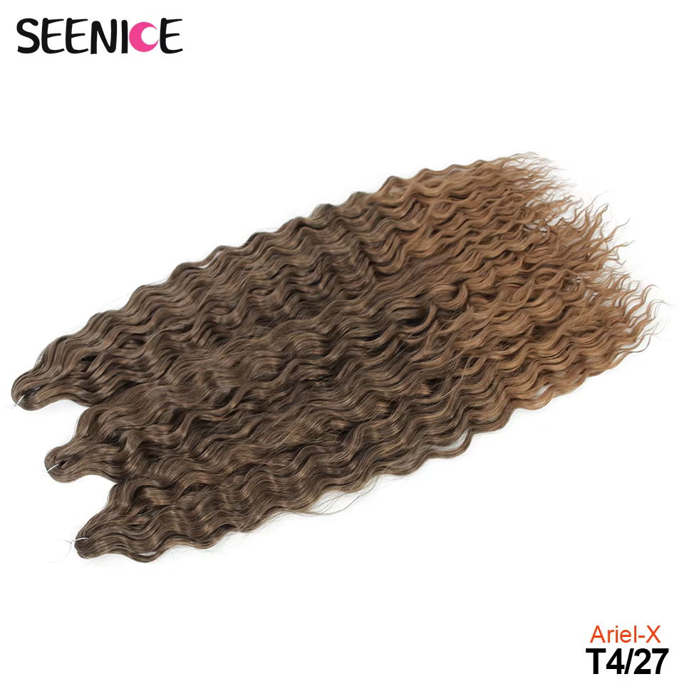 Ariel Curl cheveux vague d'eau torsion Crochet cheveux synthétiques Crochet tresses Ombre Blonde Afr