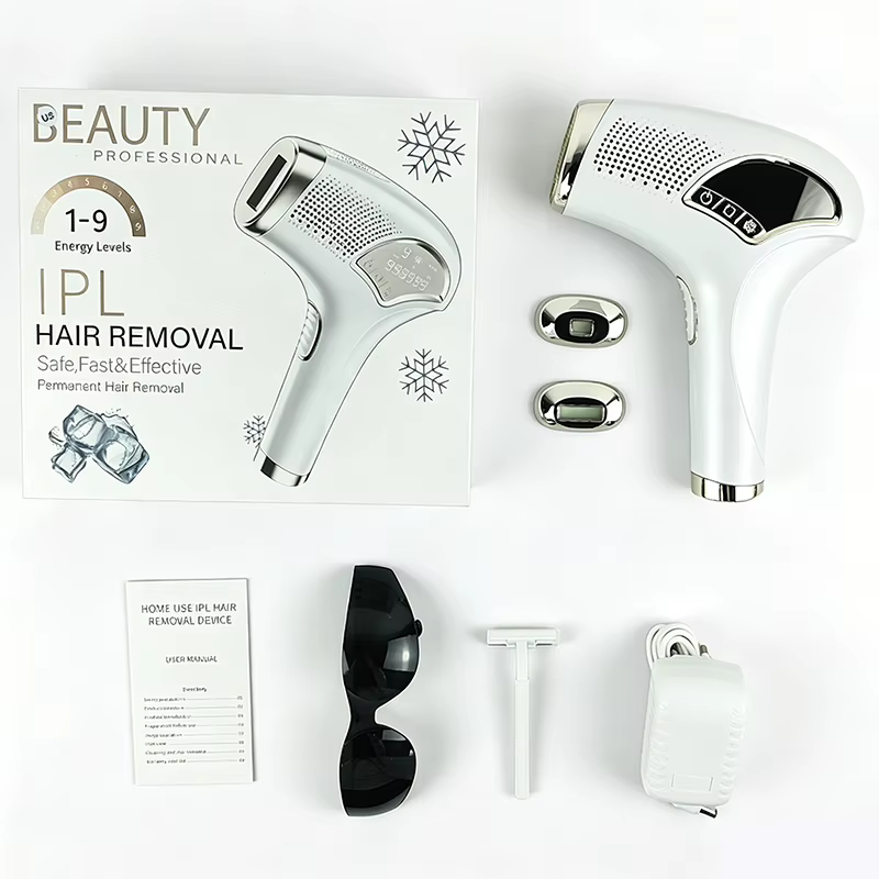 Nouvel outil de beauté - Appareil d'épilation IPL à domicile, refroidi par glace, sans douleur, pour